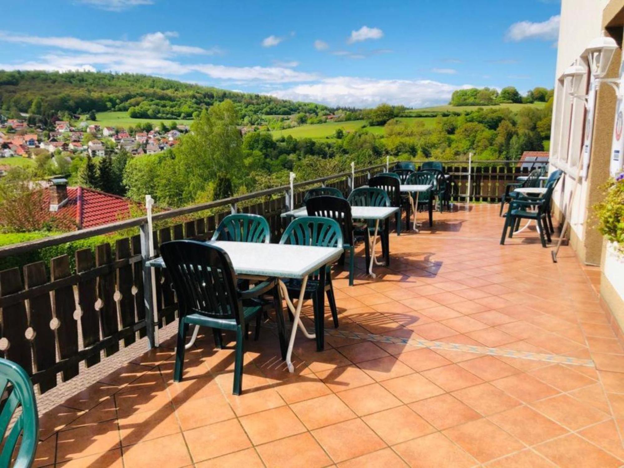 Cafe Pension Sonnenkanzel Staatsbad Brückenau Exteriör bild